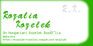 rozalia kozelek business card